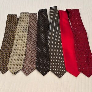 Men's Red Solid & Patterned Ties - Pack